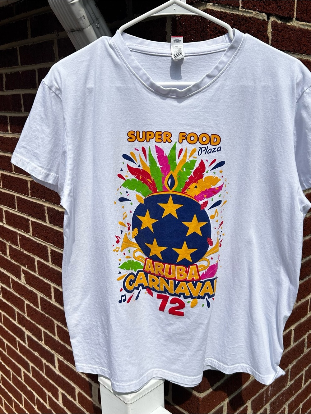 White Aruba Carnaval 72 Graphic Tee by